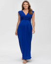 Made in Italy PAPAVER Maternity and Nursing Maxi Dress in Sapphire Blue